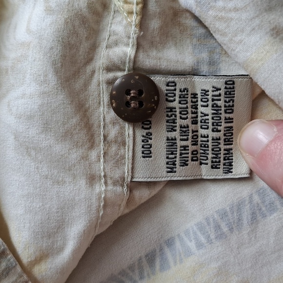 Solitude XL MEN'S BUTTON DOWN TIKI PRINT SHIRT - Picture 5 of 5